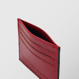 Πορτοφόλι | card holder δερμάτινο μονόχρωμο σε κόκκινη απόχρωση