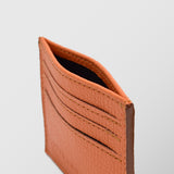 Πορτοφόλι | card holder δερμάτινο μονόχρωμο σε πορτοκαλί απόχρωση