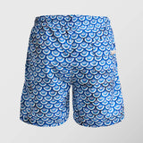 Ανδρικό μαγιό | σε μπλε τόνους με γεωμετρικό σχέδιο