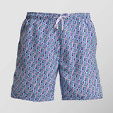 Ανδρικό μαγιό | σε μοβ ροζ τόνους με γεωμετρικό σχέδιο