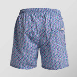 Ανδρικό μαγιό | σε μοβ ροζ τόνους με γεωμετρικό σχέδιο