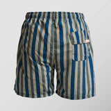 Ανδρικό μαγιό | σε γήινους τόνους με κάθετο ριγέ σχεδιασμό