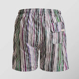 Ανδρικό μαγιό | σε γήινους τόνους με κάθετο ριγέ σχεδιασμό