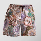 Ανδρικό μαγιό | σε γήινους τόνους με λαχούρι ρετρό σχέδιο