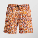 Ανδρικό μαγιό | σε χάλκινους τόνους με γεωμετρικό σχέδιο