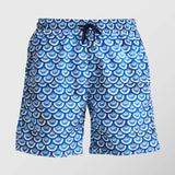 Ανδρικό μαγιό | σε μπλε τόνους με γεωμετρικό σχέδιο