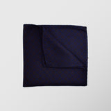 Φαρδιά γραβάτα | μεταξωτή σε μπλε βάση μικρό ρετρό σχεδιασμό σε ταμπά απόχρωση σετ με μαντηλάκι