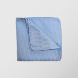 Φαρδιά γραβάτα | μεταξωτή σε σιέλ μπλε βάση με διαγώνιο σχεδιασμό τόνο στο τόνο σετ με μαντηλάκι