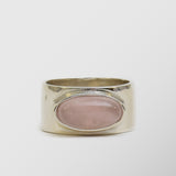 Δαχτυλίδι | απο ασήμι 925 με λείο σχεδιασμό και πέτρα σε ροζ απόχρωση