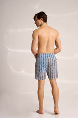 Ανδρικό μαγιό | σε μπλέ τόνους με γεωμετρικό σχέδιο