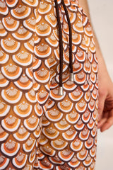 Ανδρικό μαγιό | σε χάλκινους τόνους με γεωμετρικό σχέδιο