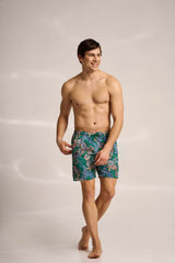 Ανδρικό μαγιό | σε πράσινη βάση με λαχούρι σχεδιασμό