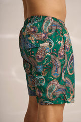 Ανδρικό μαγιό | σε πράσινη βάση με λαχούρι σχεδιασμό