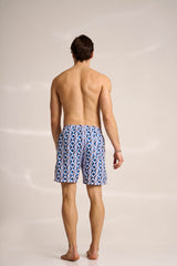 Ανδρικό μαγιό | σε μοβ απόχρωση με γεωμετρικό σχέδιο