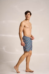 Ανδρικό μαγιό | σε μπλε τόνους με γεωμετρικό σχέδιο