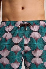 Ανδρικό μαγιό | σε πράσινη βάση με γεωμετρικό σχέδιο