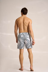 Ανδρικό μαγιό | σε λευκή βάση με γεωμετρικό σχέδιο