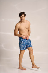 Ανδρικό μαγιό | σε μπλέ βάση με σχεδιασμό ψάρια