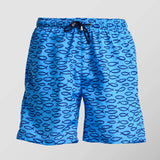 Ανδρικό μαγιό | σε μπλέ τόνους με σχέδιο ψαράκια