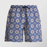 Ανδρικό μαγιό | σε γήινους τόνους με επαναλαμβανόμενο ρετρό σχέδιο