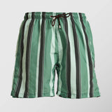 Ανδρικό μαγιό | σε πράσινους τόνους με κάθετο ριγέ σχέδιο