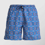 Ανδρικό μαγιό | σε μπλε τόνους με ρετρό επαναλαμβανόμενο σχέδιο