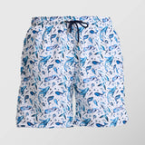 Ανδρικό μαγιό | σε μπλε και λευκή απόχρωση με σχέδιο ψάρια