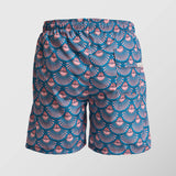 Ανδρικό μαγιό | σε μπλε τόνους με γεωμετρικό σχέδιο