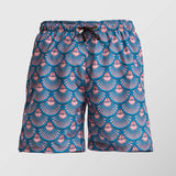 Ανδρικό μαγιό | σε μπλε τόνους με γεωμετρικό σχέδιο