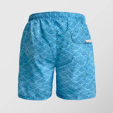 Ανδρικό μαγιό | σε μπλε τόνους με γεωμετρικό σχέδιο