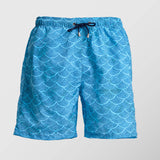 Ανδρικό μαγιό | σε μπλε τόνους με γεωμετρικό σχέδιο