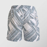 Ανδρικό μαγιό | σε λευκή βάση με γεωμετρικό σχέδιο