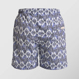 Ανδρικό μαγιό | σε μπλέ τόνους με επαναλαμβανόμενο ρετρό σχεδιασμό