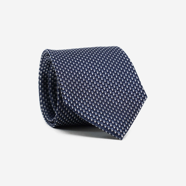 Μεταξωτή γραβάτα 7,5εκ σε μπλέ τόνους σετ με μαντηλάκι