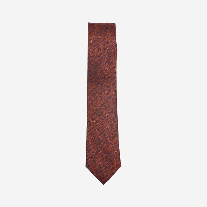 Γραβάτα μεταξωτή στενή σε χάλκινους τόνους με ντεγκραντέ σχέδιο
