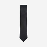 Γραβάτα μεταξωτή στενή σε μαύρη απόχρωση με μικρό σχέδιο τόνο στο τόνο