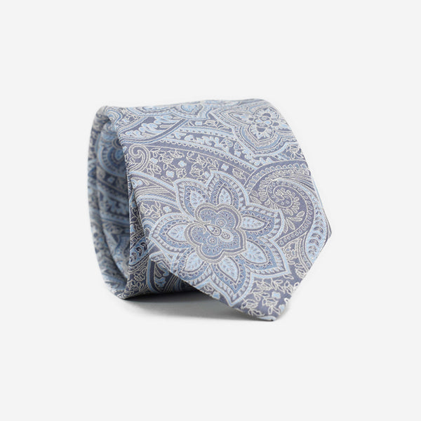 Μεταξωτή γραβάτα 7,5εκ με λαχούρι σχέδιο