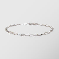 Ανδρικό βραχιόλι αλυσίδα | ασημένιο 925 με μεγάλο παραλληλόγραμμο σχεδιασμό στη πλέξη της