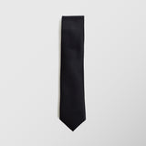 Στενή γραβάτα | μεταξωτή μαύρη μονόχρωμη