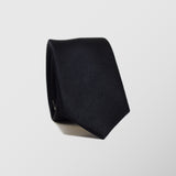 Στενή γραβάτα | μεταξωτή μαύρη μονόχρωμη