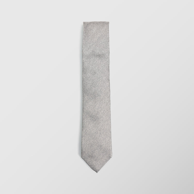 Στενή γραβάτα | σε ανοιχτή γκρί απόχρωση σετ με μαντηλάκι