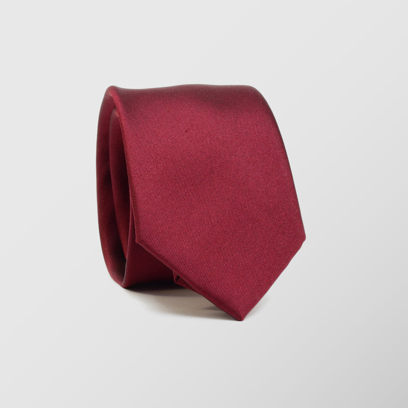 Στενή γραβάτα | 100% μετάξι σε μπορντό απόχρωση