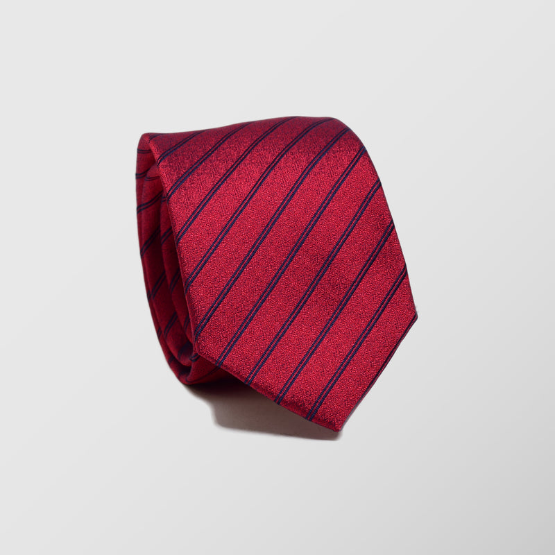Στενή Γραβάτα | σε μπλέ / κόκκινη απόχρωση με ριγέ σχεδιασμό