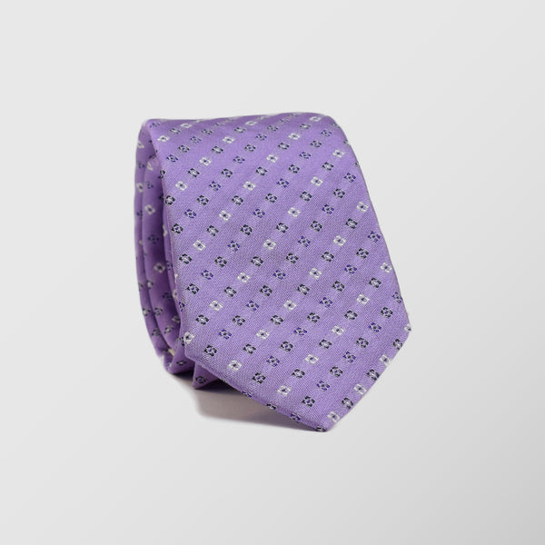 Στενή γραβάτα | σε σιελ βάση με μικρό σχέδιο σετ με μαντηλάκι