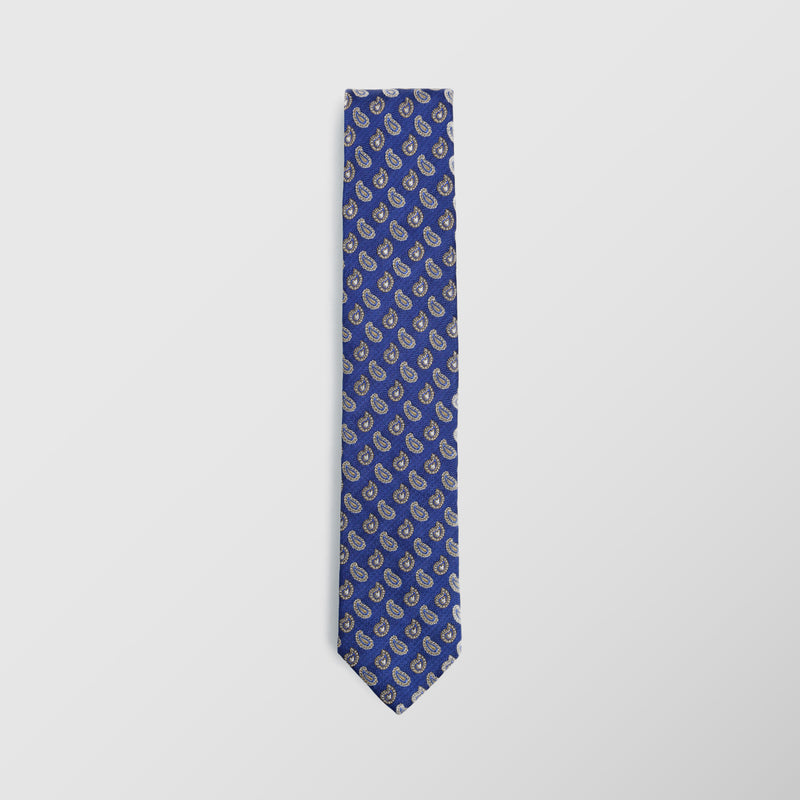 Στενή γραβάτα | σε μπλε ρουά απόχρωση, σετ με μαντηλάκι