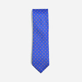 Φαρδιά γραβάτα | μεταξωτή σε μπλε ρουά βάση με μικρό σχέδιο τύπου πουά