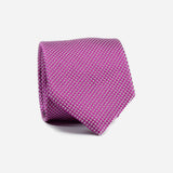 Φαρδιά γραβάτα | μεταξωτή σε ροζ / φουξ βάση με μικρό σχέδιο