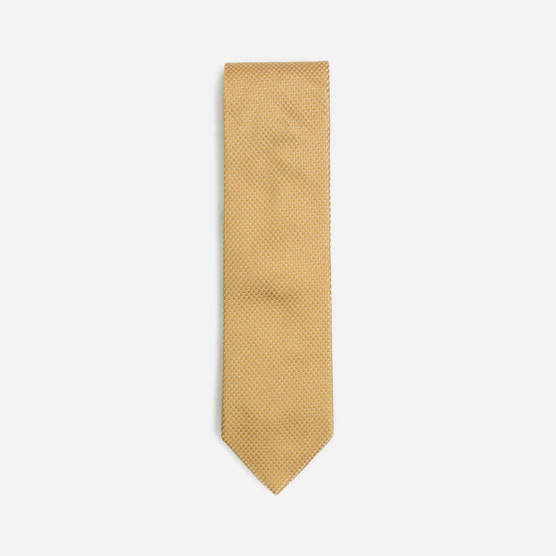 Φαρδιά γραβάτα | μεταξωτή σε κίτρινη  βάση με μικρό σχέδιο