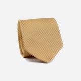 Φαρδιά γραβάτα | μεταξωτή σε κίτρινη  βάση με μικρό σχέδιο