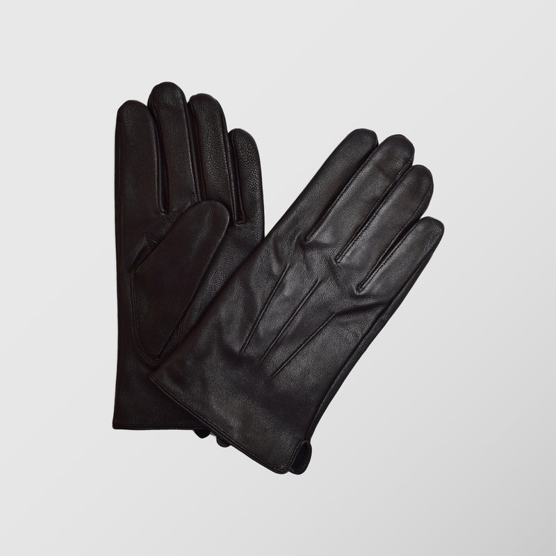 Ανδρικά Γάντια | δερμάτινα σε σκούρα καφέ απόχρωση